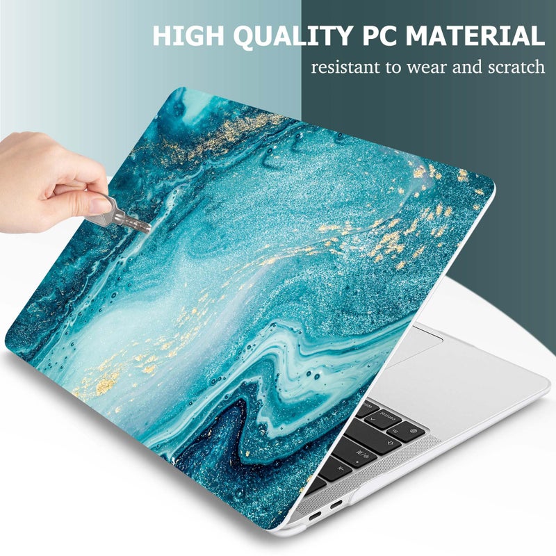 May Chen Compatible with New MacBook Air 13 inch Case 2021, 2020 2019 2018 Release Model: M1 A2337 A2179 A1932, Plastic Hard Shell Case Cover for Mabook Air 13 inch with Retina Dispaly, Blue Marble - Image 4